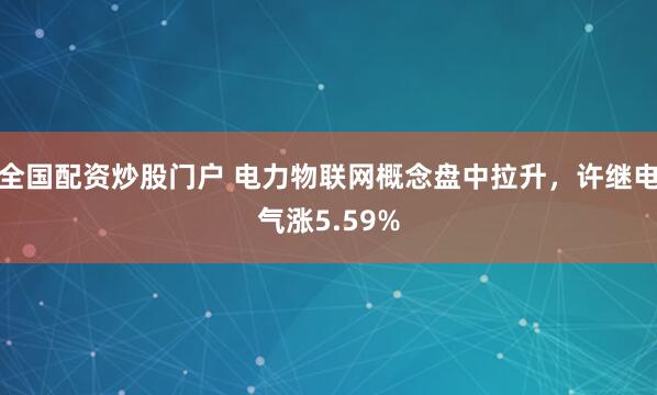 全国配资炒股门户 电力物联网概念盘中拉升，许继电气涨5.59%