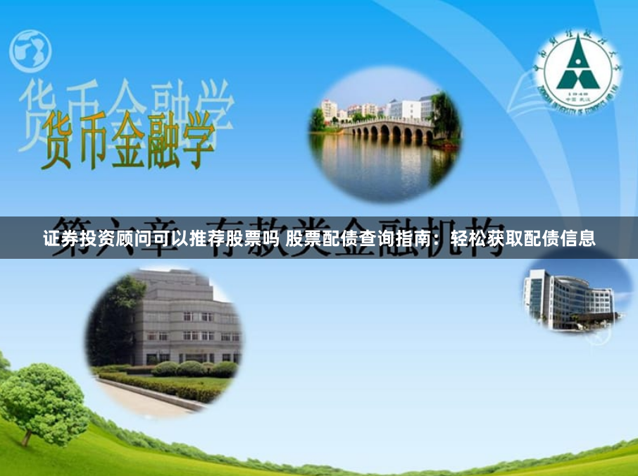 证券投资顾问可以推荐股票吗 股票配债查询指南：轻松获取配债信息